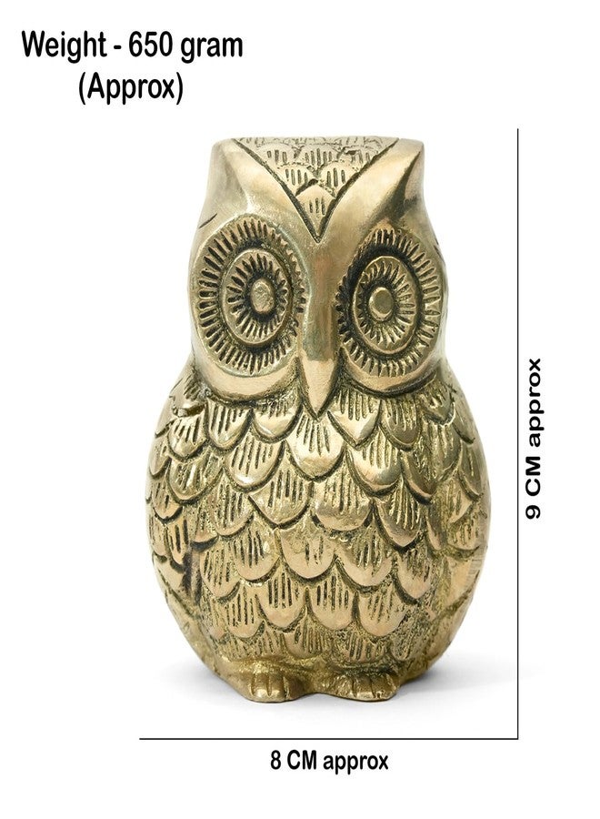 TREE MAISON CORONATING HOMES Brass Vaastu Owl | Size - 3.5 Inch (Approx) | Weight - 650 G (Approx) | Home Decor | Feng Shui | Vastu Shastra Remedies | Owl Statue for Good Luck - Image 2